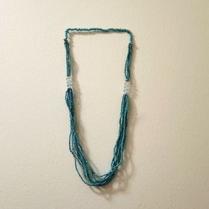 Turquoise & Crystal multi chain necklace